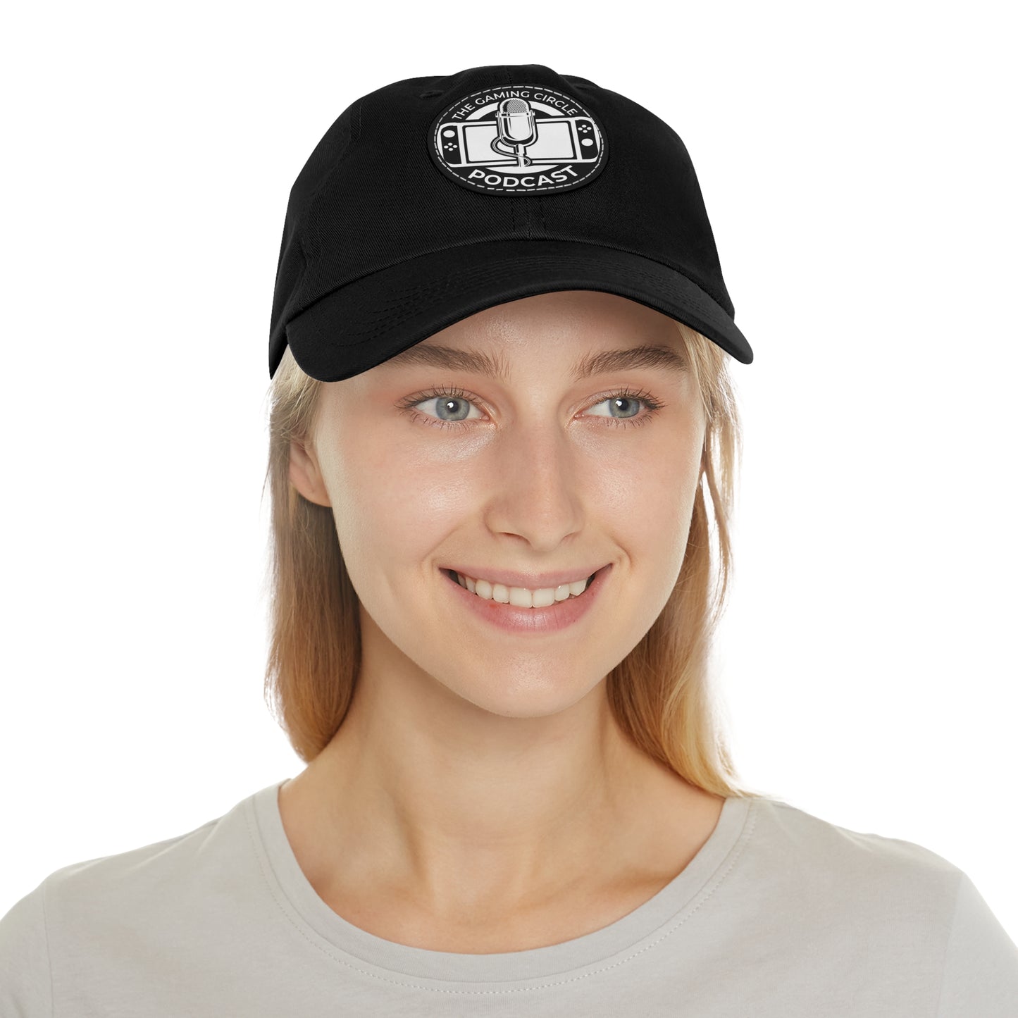 The Gaming Circle Podcast Dad Hat with Leather Patch, Casual Cap | Switch