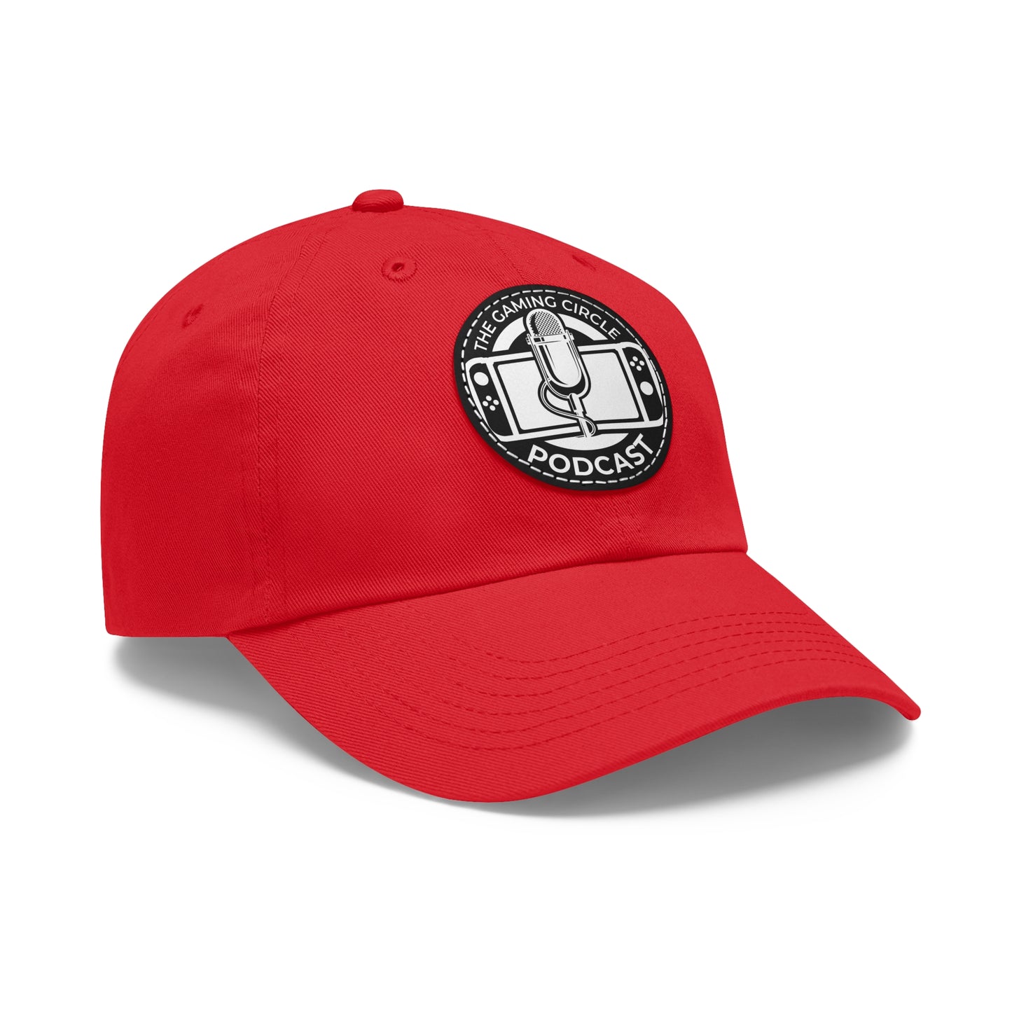 The Gaming Circle Podcast Dad Hat with Leather Patch, Casual Cap | Switch