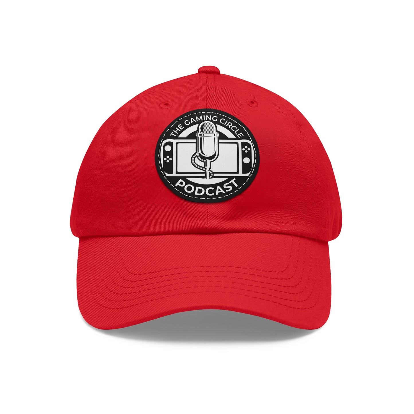 The Gaming Circle Podcast Dad Hat with Leather Patch, Casual Cap | Switch