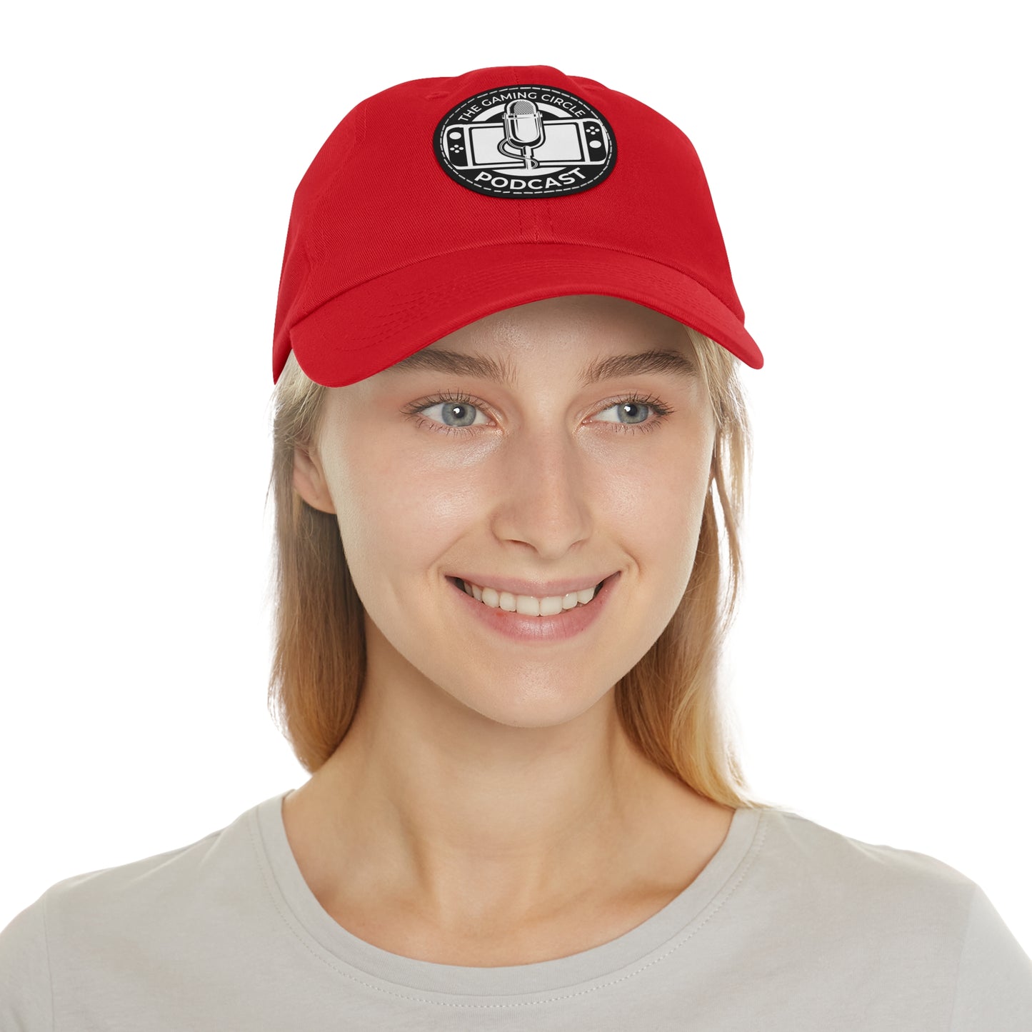The Gaming Circle Podcast Dad Hat with Leather Patch, Casual Cap | Switch