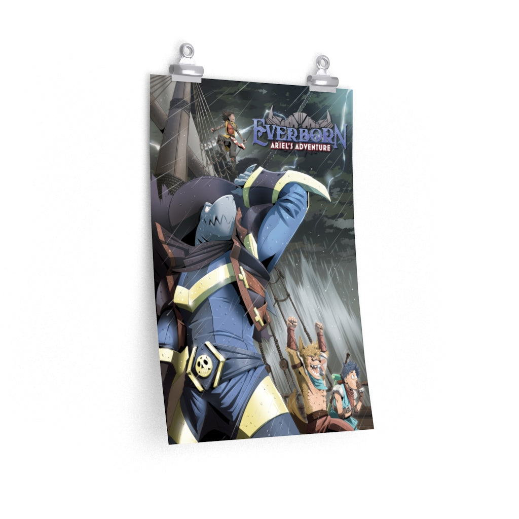 Captain Blue and the Sunken Sea Premium poster