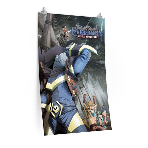 Captain Blue and the Sunken Sea Premium poster